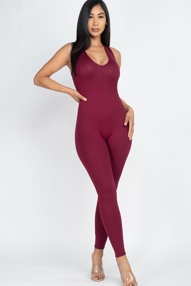 Racer Back Bodycon Jumpsuit-7